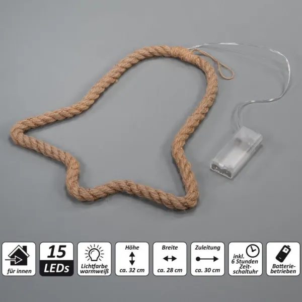 Nexos 86217 Sada vianočných dekorácií 45 LED, teplá biela, 3 ks