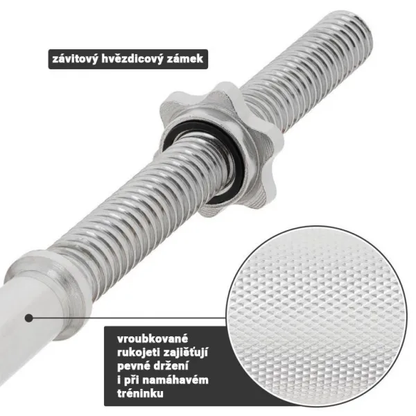 MAXXIVA 88235 činkový set 30 kg závažia + 7 kg činková tyč