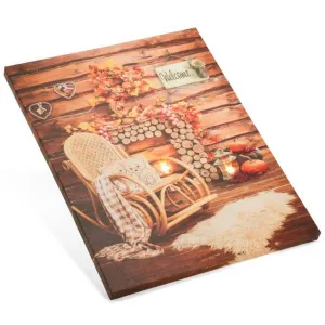 Nexos 86702 Nástenná maľba hojdacie kreslo, 2 LED, 30 x 40 cm