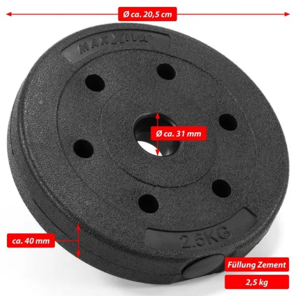 MAXXIVA 86246 set závažia, 2.5 kg, 2 ks