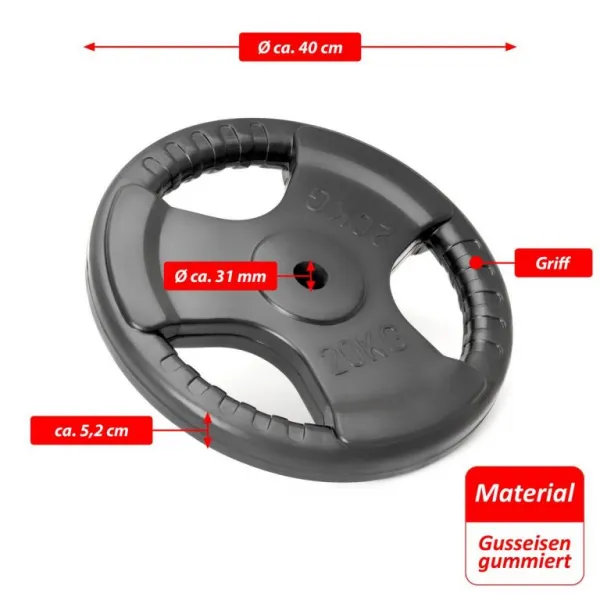 MAXXIVA 86852 set závažia, 20 kg, 2 ks