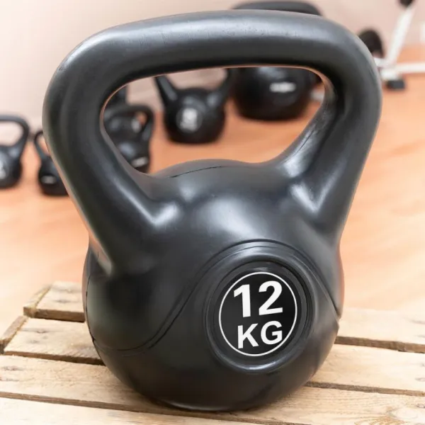 MAXXIVA 85077 Kettlebell činka, čierna, 12 kg