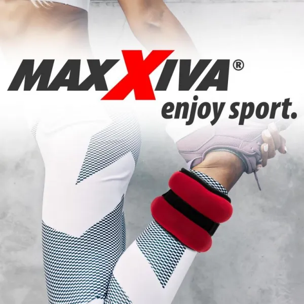 MAXXIVA 85013 záťažové manžety 2 x 1,5 kg, červené