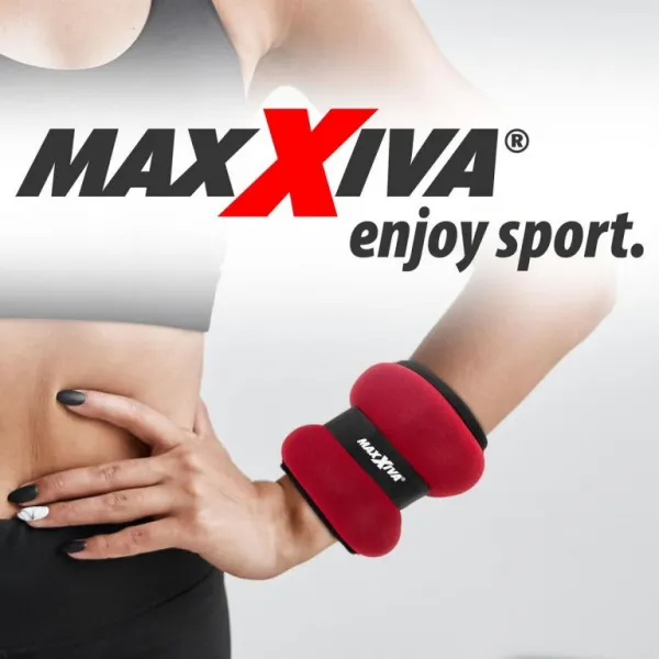 MAXXIVA 85013 záťažové manžety 2 x 1,5 kg, červené