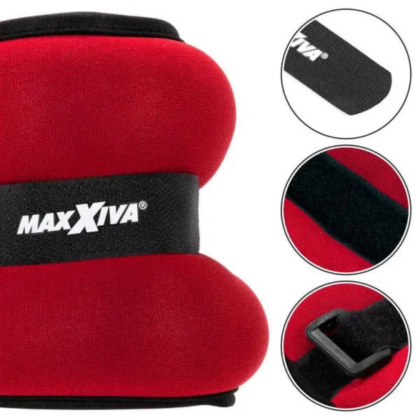 MAXXIVA 85013 záťažové manžety 2 x 1,5 kg, červené