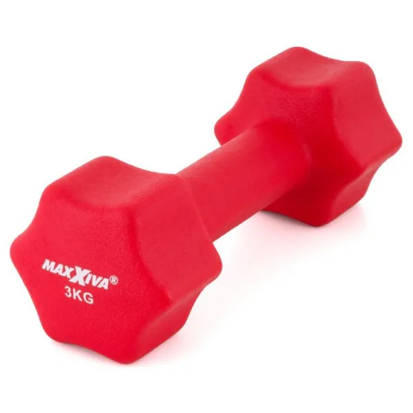 MAXXIVA 84987 sada činiek s neoprénovým poťahom 2x 3kg, červená