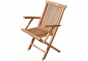 Divero 30736 Skladacia stolička z teakového dreva - 4 ks