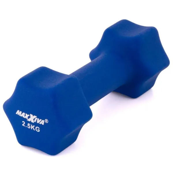 MAXXIVA 84986 sada činiek s neoprénovým poťahom 2x 2,5 kg, modrá