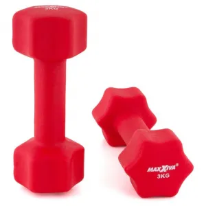 MAXXIVA 84987 sada činiek s neoprénovým poťahom 2x 3kg, červená
