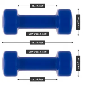 MAXXIVA 85015 sada vinylových činiek 2 x 2,5 kg, modrá
