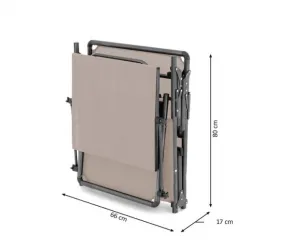 Divero 77409 Skladacie ležadlo so strieškou, XXL, sivé