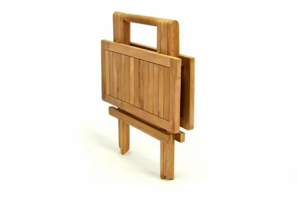 Divero 34944 Záhradný drevený skladací stolík výška 50 cm