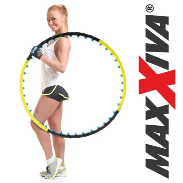 MAXXIVA 85908 hula- hoop masážna obruč, 108 cm, čierno-žltá