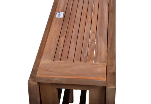 Divero 1593 Záhradný skladací stôl z teakového dreva