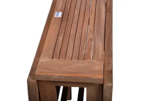 Divero 1593 Záhradný skladací stôl z teakového dreva