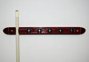 Garthen 73 Biliardový držiak na tága - na 6 tág, 39 cm, tmavé drevo