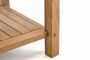 Divero 47267 Odkladací teakový stolík Divero - 50 cm