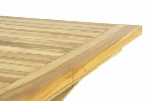 Divero 47274 Skladací záhradný stolík - teakové drevo neošetrené - 80 cm