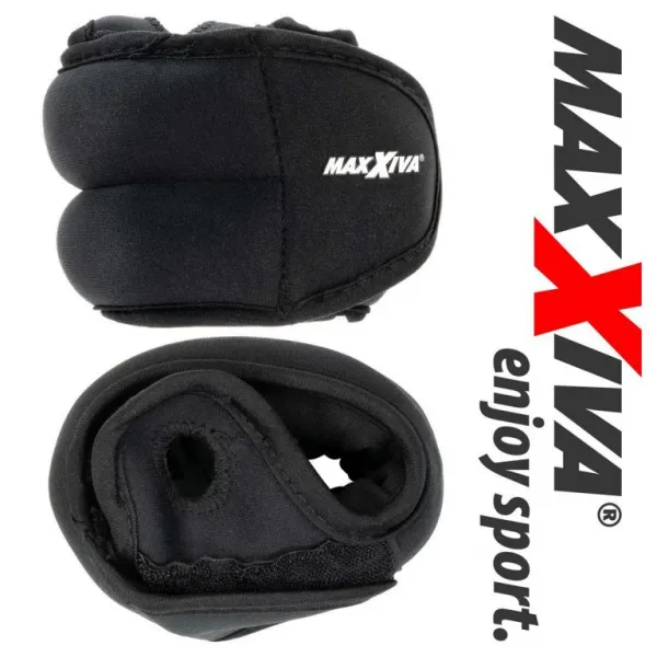 MAXXIVA 84766 súprava záťažových manžiet na ruky, 2 x 1 kg, čierna