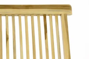 Divero 47298 Záhradná stolička Divero skladacia – teakové drevo