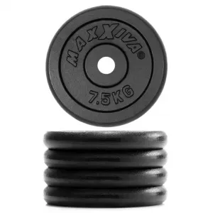 MAXXIVA 81685 Sada 2 závažia na činky celkom 15 kg, liatina, čiern