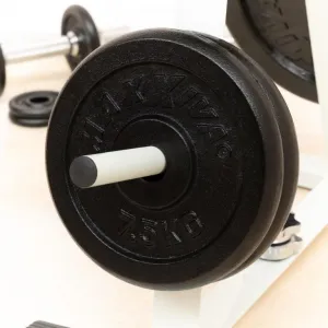 MAXXIVA 81685 Sada 2 závažia na činky celkom 15 kg, liatina, čiern