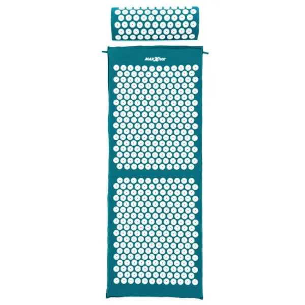 MAXXIVA 81684 Akupresúrna podložka s vankúšom 130x50 cm, petrolej