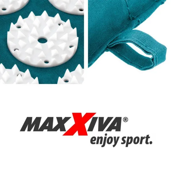 MAXXIVA 81684 Akupresúrna podložka s vankúšom 130x50 cm, petrolej