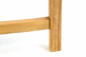 Divero 47272 Záhradný set lavíc a stola - neošetrené teakové drevo - 135 cm