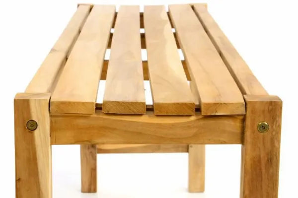 Divero 47272 Záhradný set lavíc a stola - neošetrené teakové drevo - 135 cm