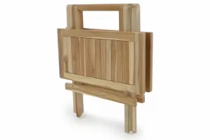 Divero 47271 Skladací záhradný stolík - teakové drevo neošetrené - 50 cm