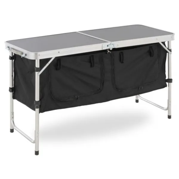 Divero 73139 Multifunkčný skladací kempingový stôl - 2 úložné boxy