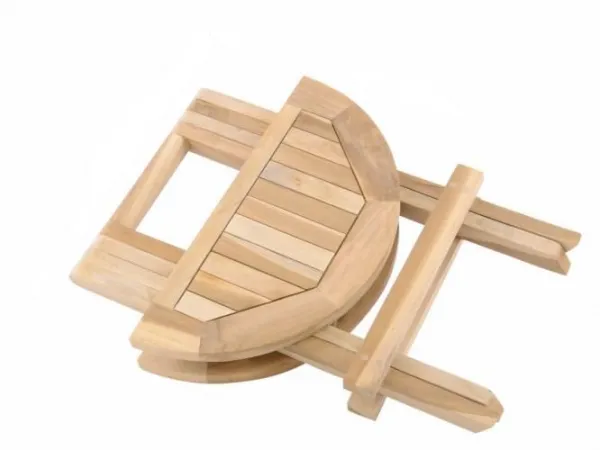 Divero 62843 Záhradný odkladací stolík z teakového dreva