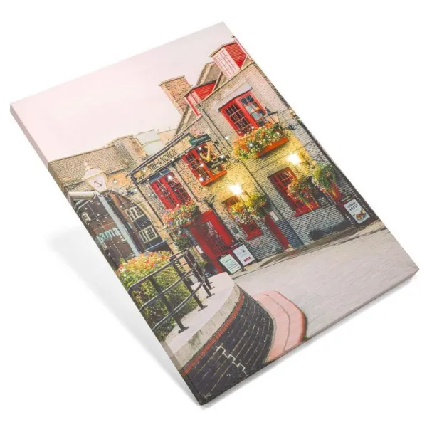 Garthen 74512 Nástenná maľba reštaurácia v prístave, 32 LED, 30 x 40 cm