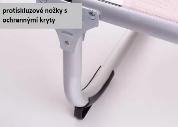 Garthen 61126 Záhradné skladacie ležadlo so strieškou - béžové