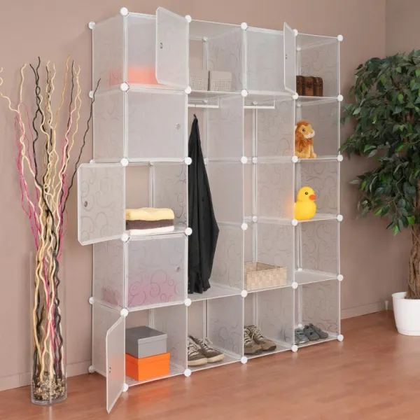 Divero 70655 Transparentný regál - zásuvný systém