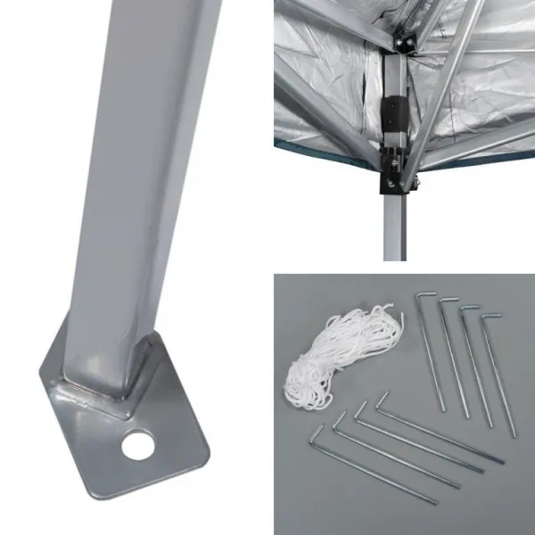 Garthen 71770 Záhradný party stan modrý - 3x3 m, plachta 210 g / m²