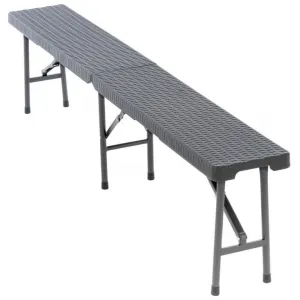 Garthen 71766 Sada 2 ks sklopných lavíc - antracit, 180 cm