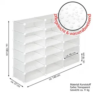 Divero 70663 Transparentný botník - zásuvný systém