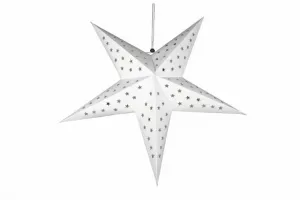 Nexos 32546 Vianočná dekorácia - hviezda s časovačom - 60 cm, 10 LED, biela