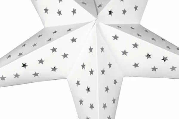 Nexos 32546 Vianočná dekorácia - hviezda s časovačom - 60 cm, 10 LED, biela