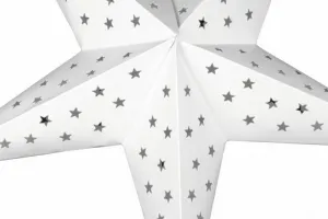 Nexos 32546 Vianočná dekorácia - hviezda s časovačom - 60 cm, 10 LED, biela