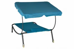 Garthen 60468 Záhradné ležadlo so strieškou a kolieskami - 202 x 139 x 152 cm