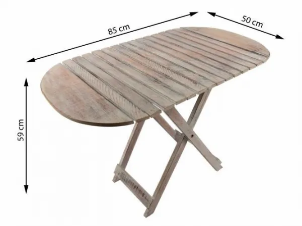 Divero 60387 Skladací stôl Divero Vintage - 85 cm
