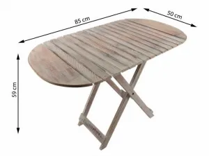 Divero 60387 Skladací stôl Divero Vintage - 85 cm