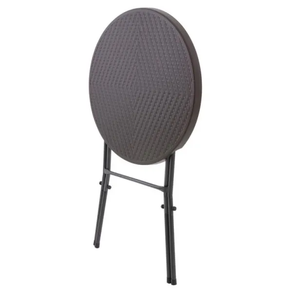Garthen 43772 Záhradný barový stolík okrúhly - ratanová optika 110 cm - hnedý