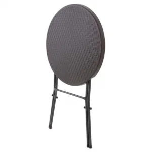 Garthen 43772 Záhradný barový stolík okrúhly - ratanová optika 110 cm - hnedý