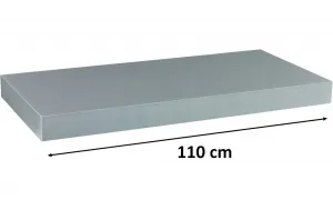 STILISTA VOLATO 31081 Nástenná polica - strieborná 110 cm