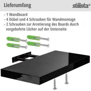 STILISTA VOLATO 31071 Nástenná polica - tmavé drevo 90 cm