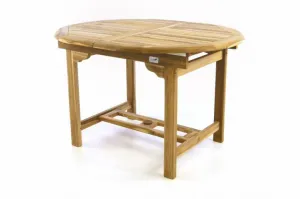 Divero 47195 Záhradný jedálenský stôl z tíkového dreva - 120/170 cm